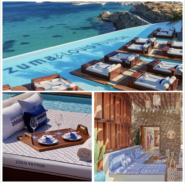 La piscina Zuma Mykonos vestita da Louis Vuitton - The Way Magazine