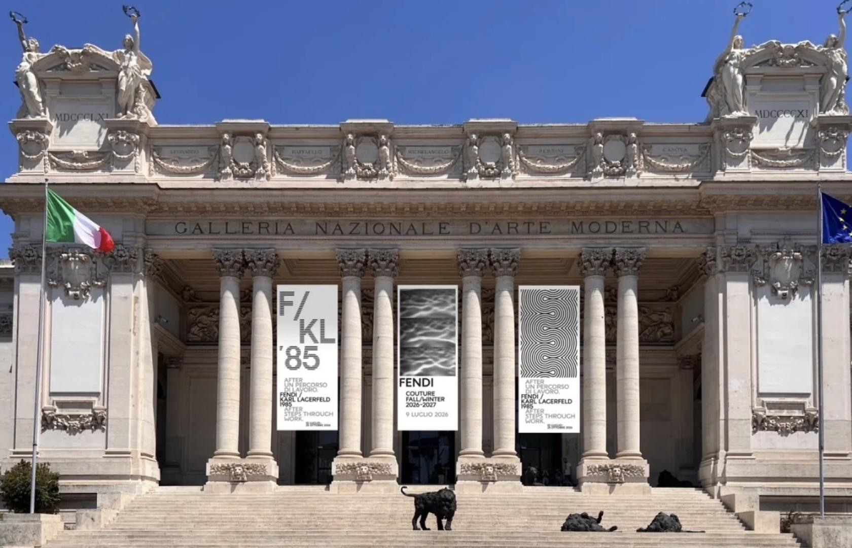 Fendi sfila a Roma e dà il via ad una grande mostra alla Galleria Nazionale d’Arte Moderna 