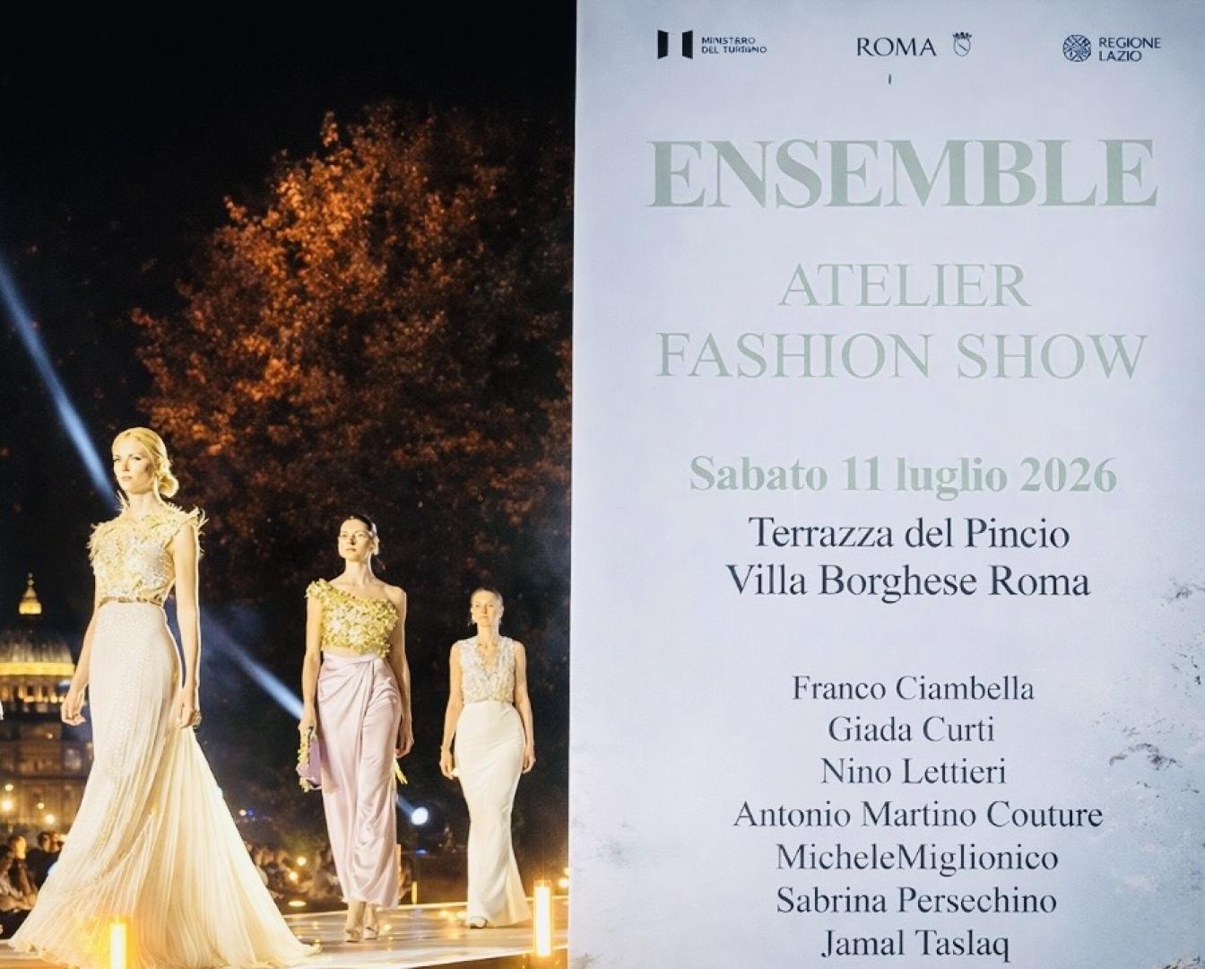 L’Haute Couture di Ensemble sfila al Pincio